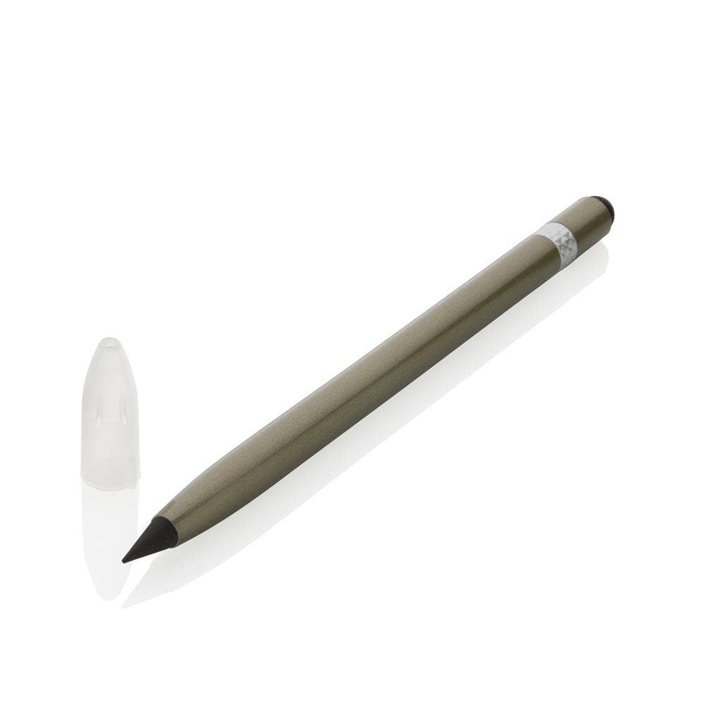 Aluminium Inkless Pen With Eraser: Black