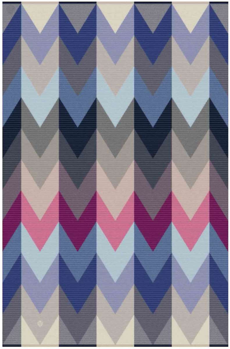 Throw 'Lina Zig Zag' Blue/Pink