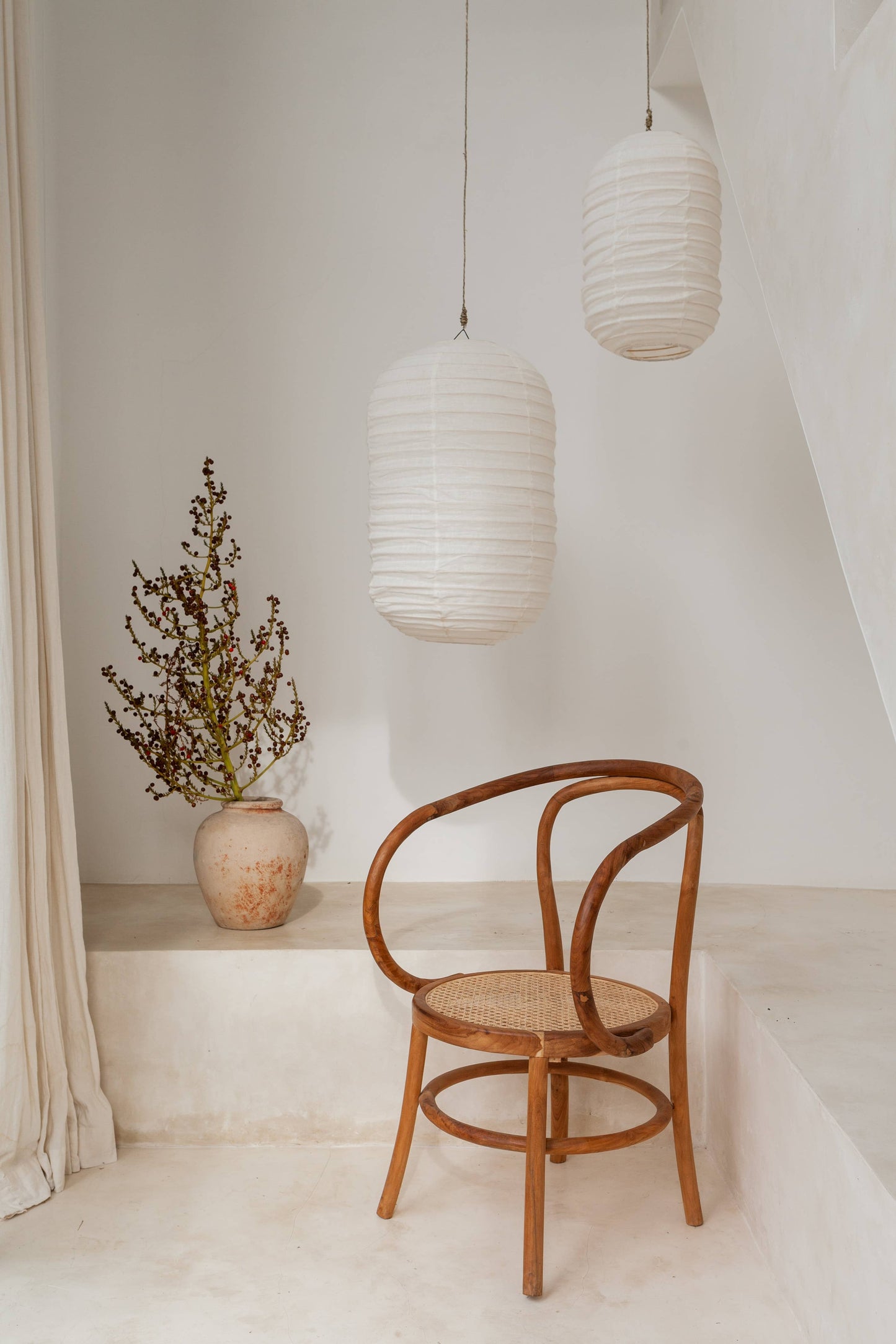 Linen Light Shade - Folie Shape: Off-White / Small 30cm x 50cm