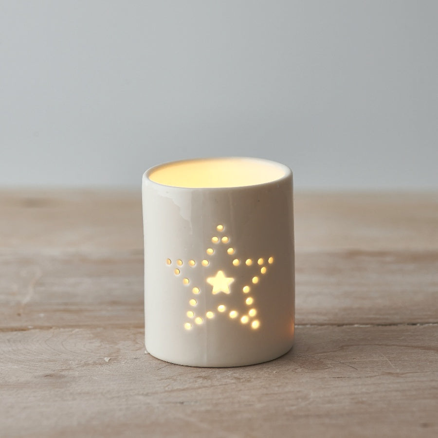 Dotted star candle pot 6cm