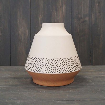 Bamboo Scandi vase Dotty round