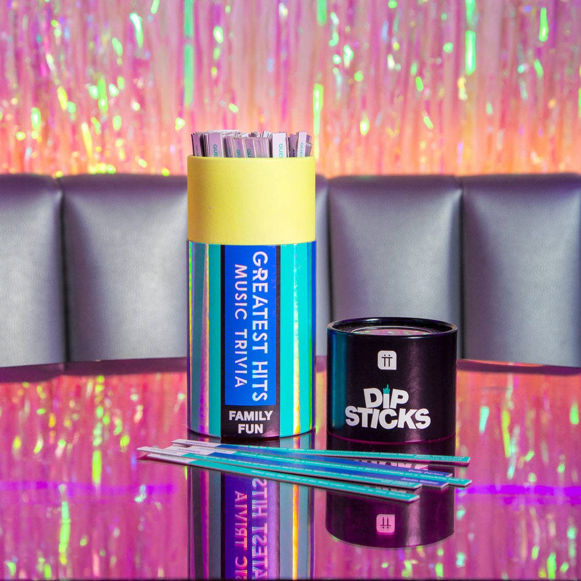 Talking Tables UK - Disco Dipsticks Music Trivia | Card Game | 160 Cards |