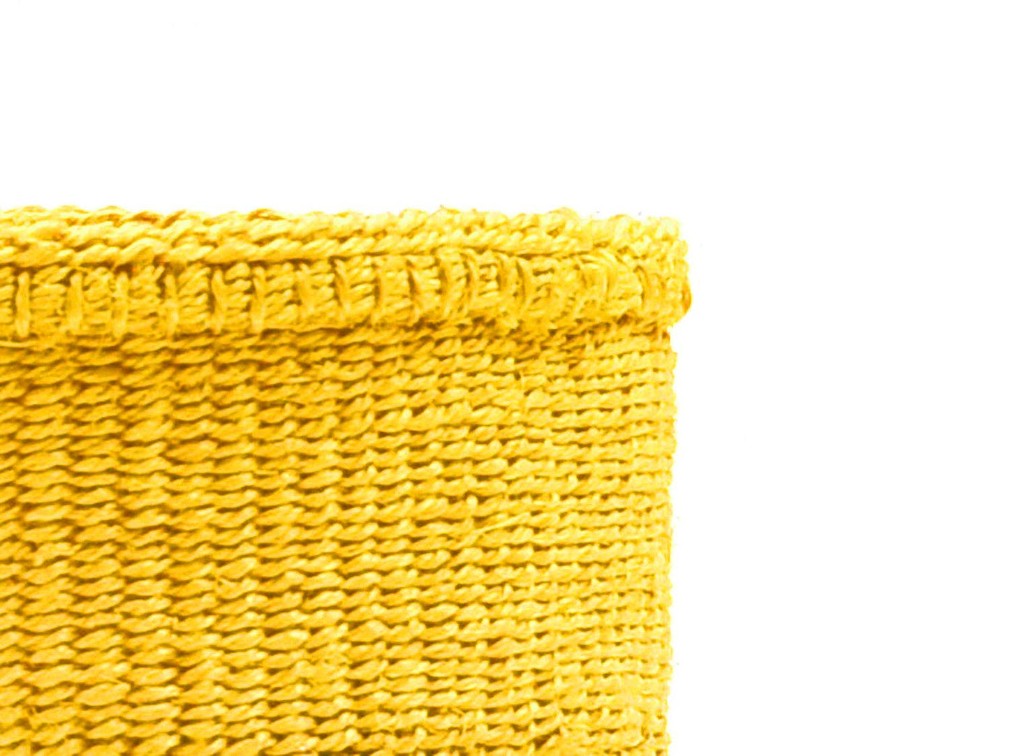 NYUKI: Black & Yellow Duo Colour Block Woven Basket: Yellow / S / Colour Block