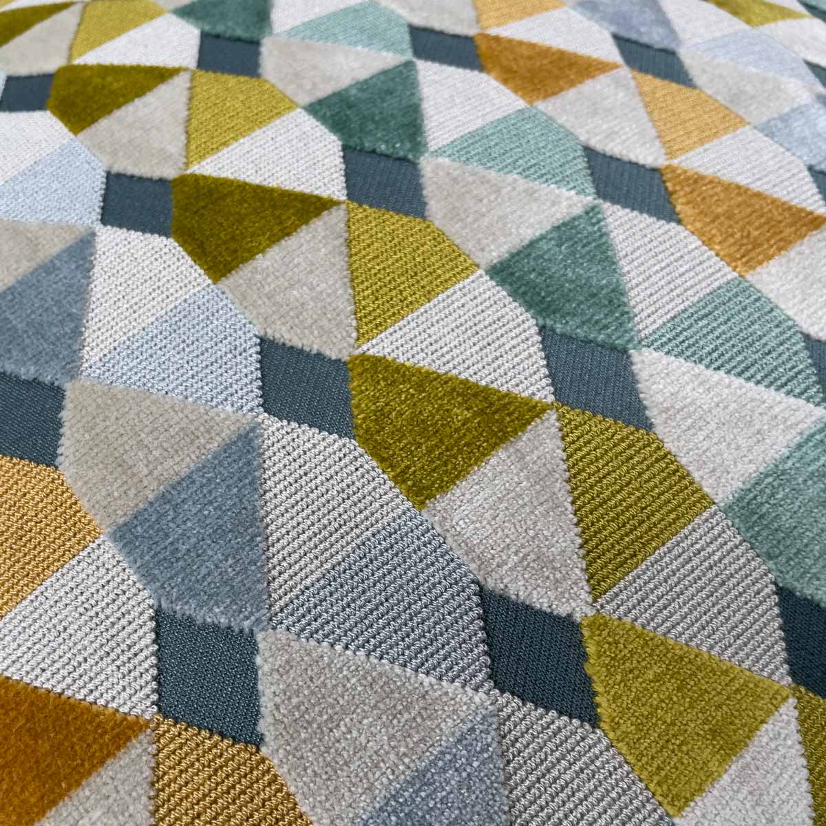 Rectangle Pillow Orange & Green Velvet | Marvin Chartreuse