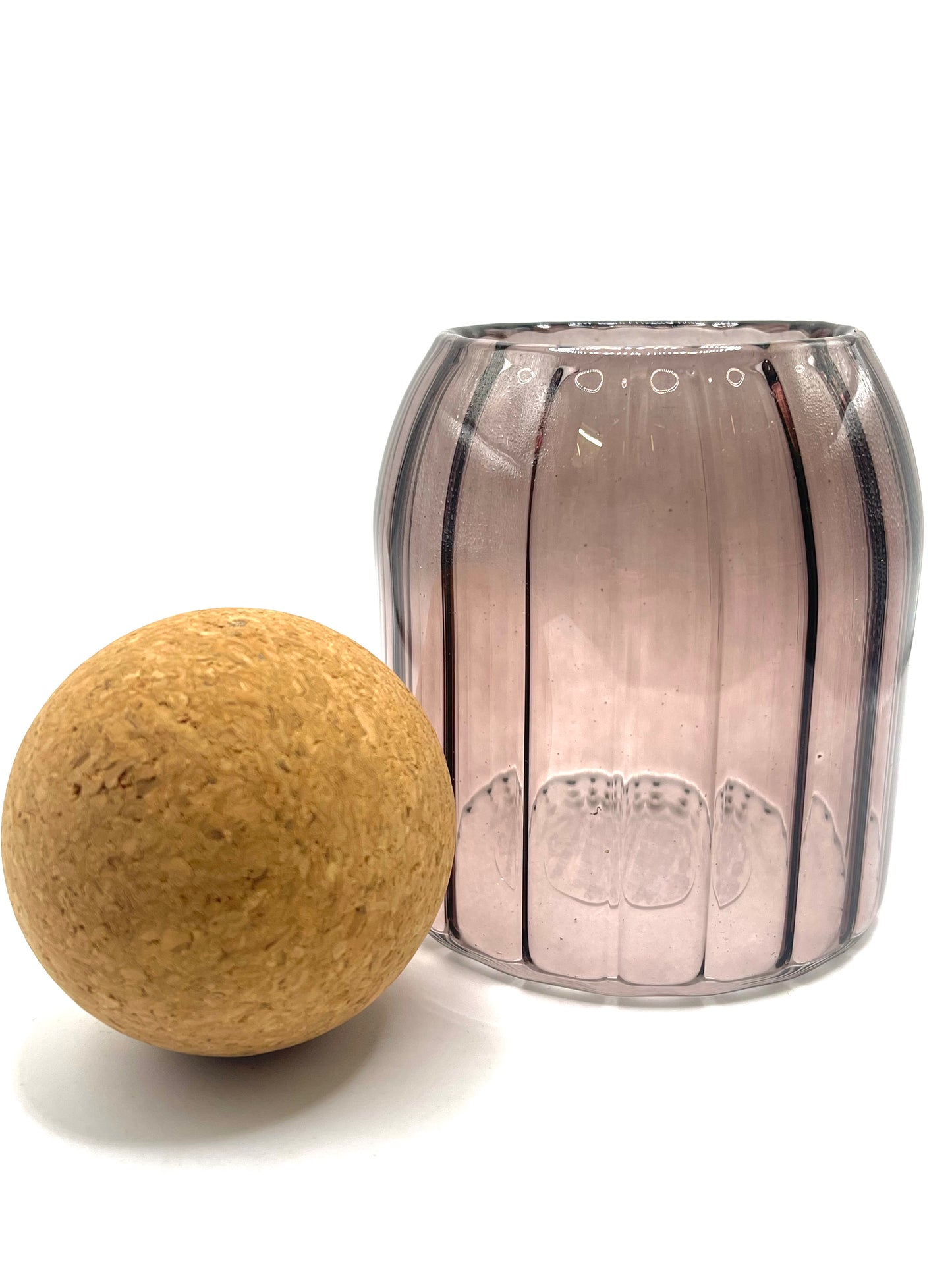 Canister Gem Glass small-Pink