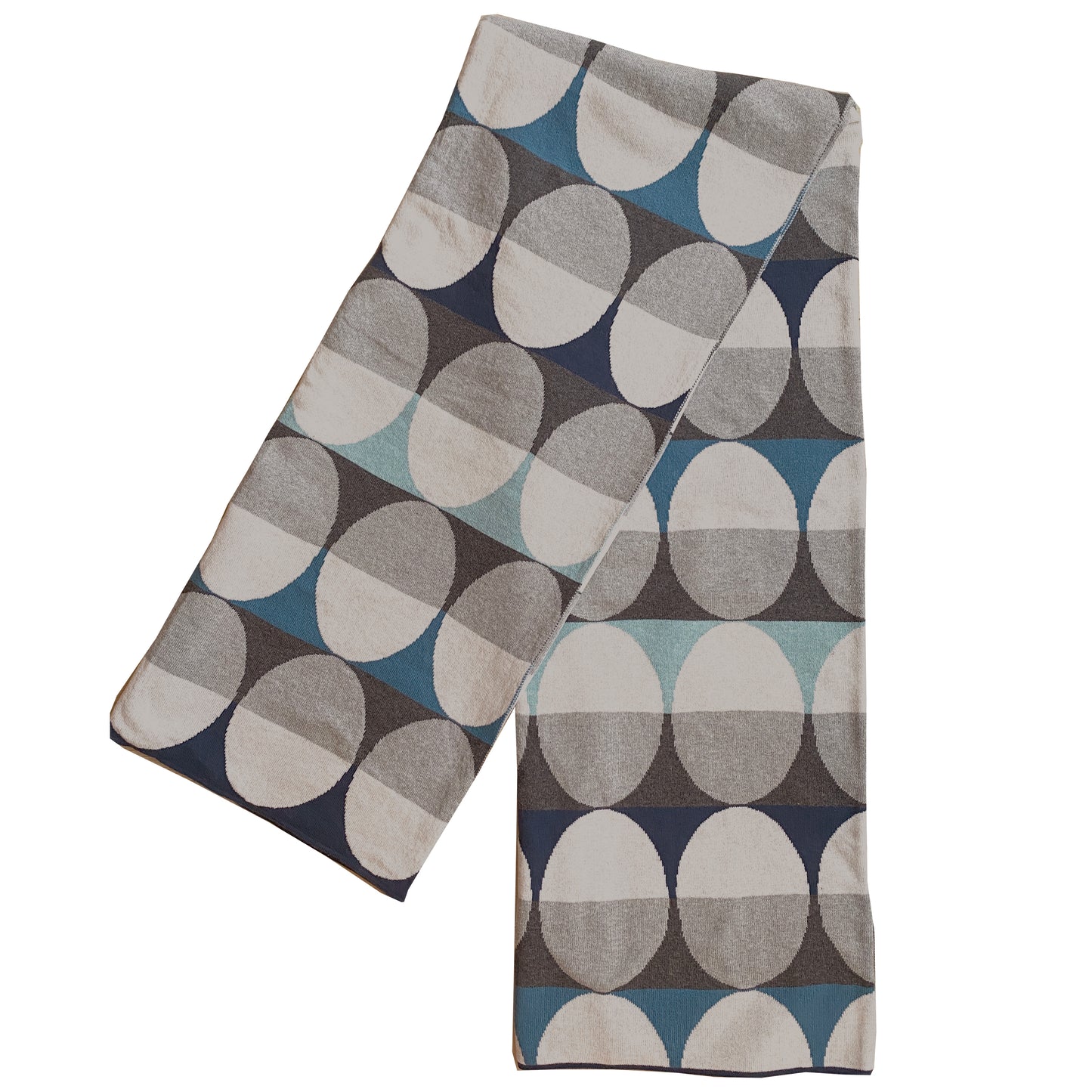 Olivia Funky Doris Knit Blanket Blue