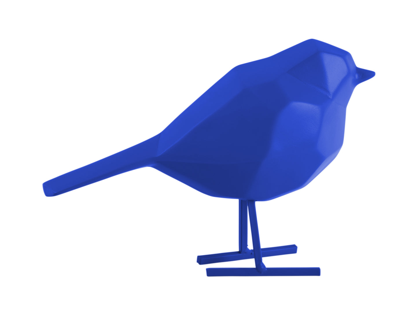 Origami Bird statue small Blue