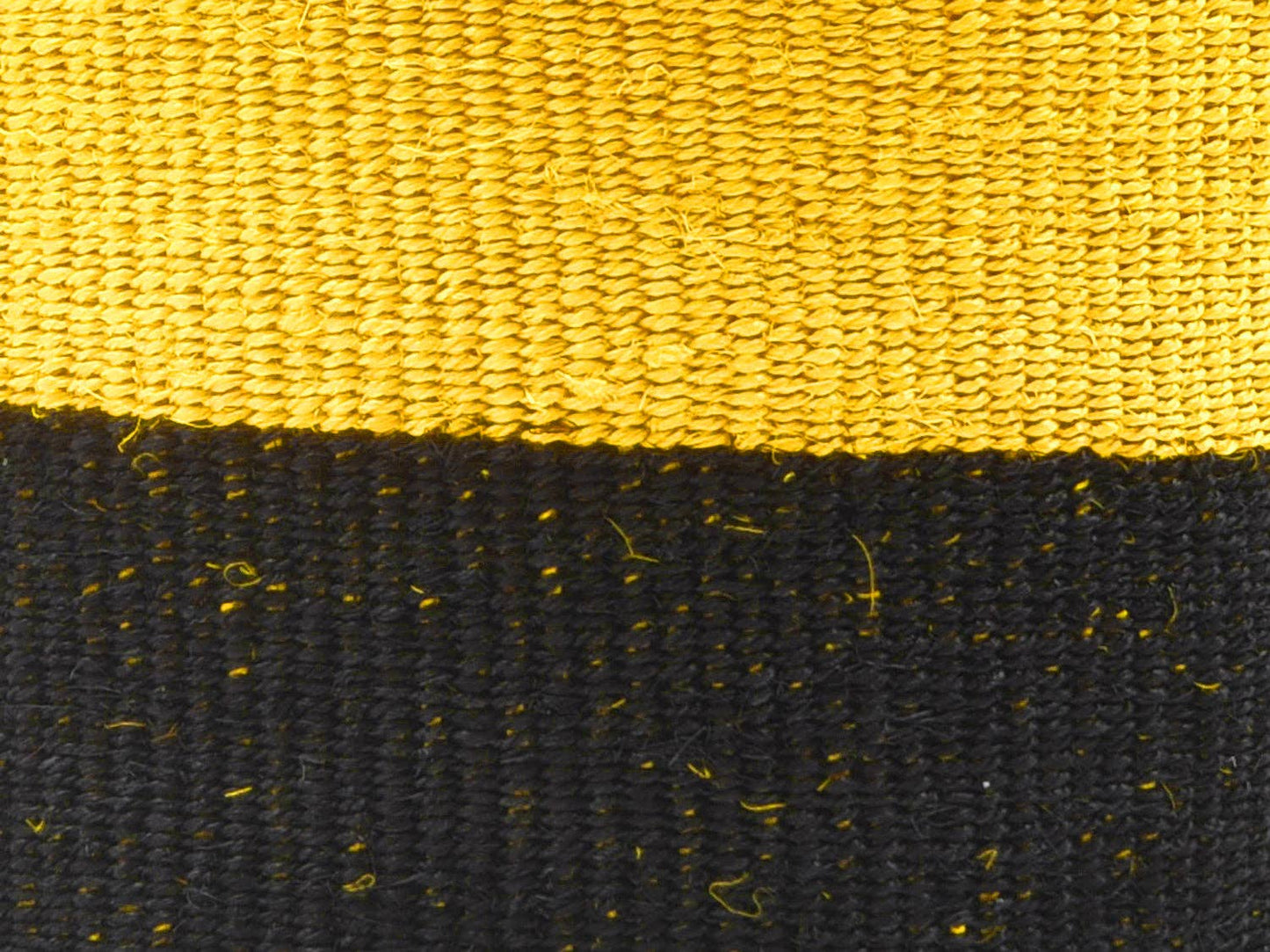 NYUKI: Black & Yellow Duo Colour Block Woven Basket: Yellow / S / Colour Block