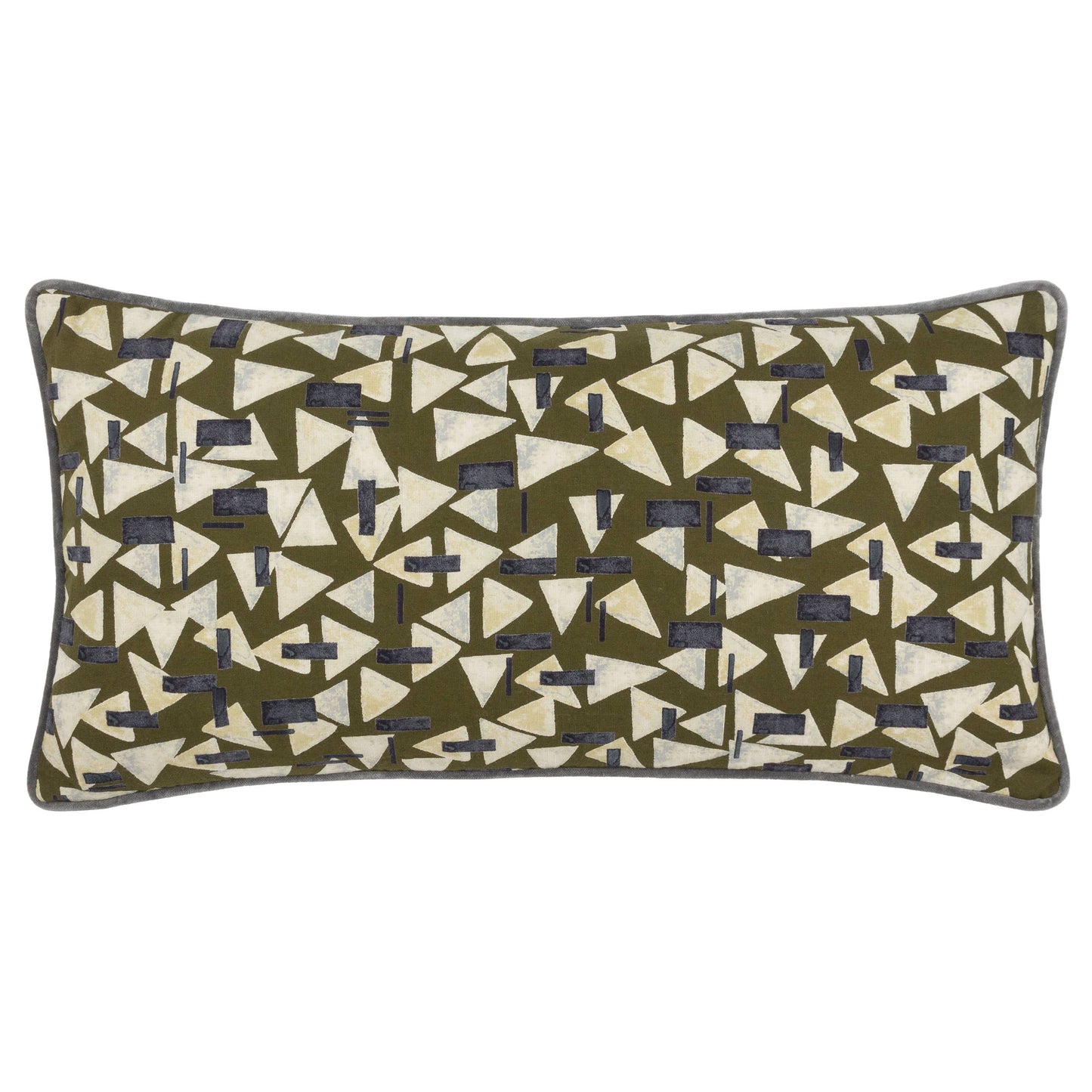 City Rectangular Cushion Khaki: Khaki / Polyester Filled / 30 x 60cm