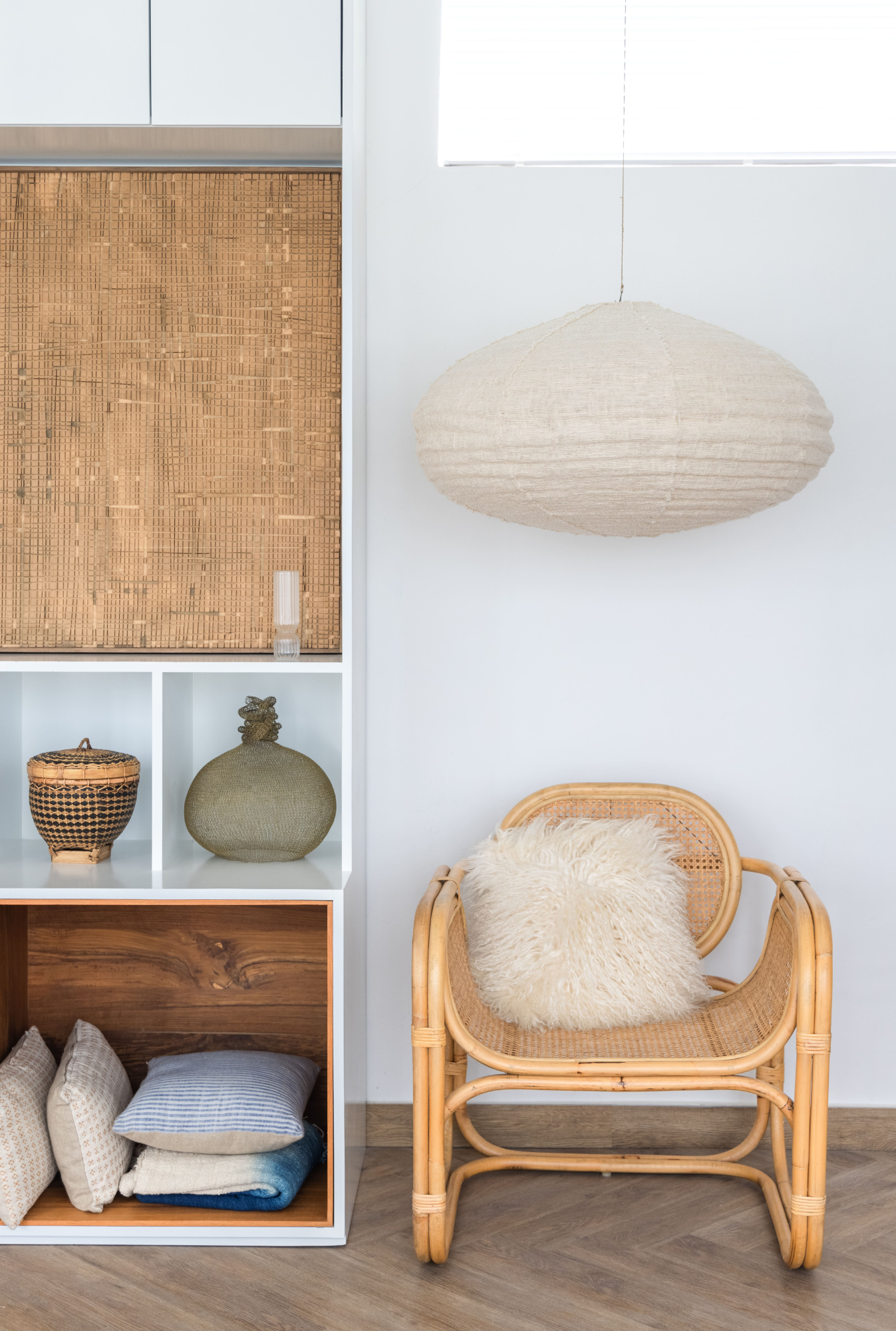 Oslo Woven Cotton Light Shade: Natural / Woven Cotton / Dome 60cm