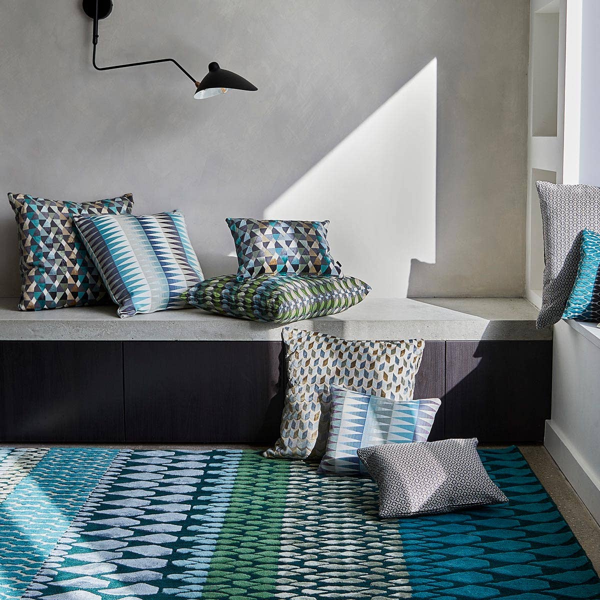 Marvin Aqua Cushion | Rectangle