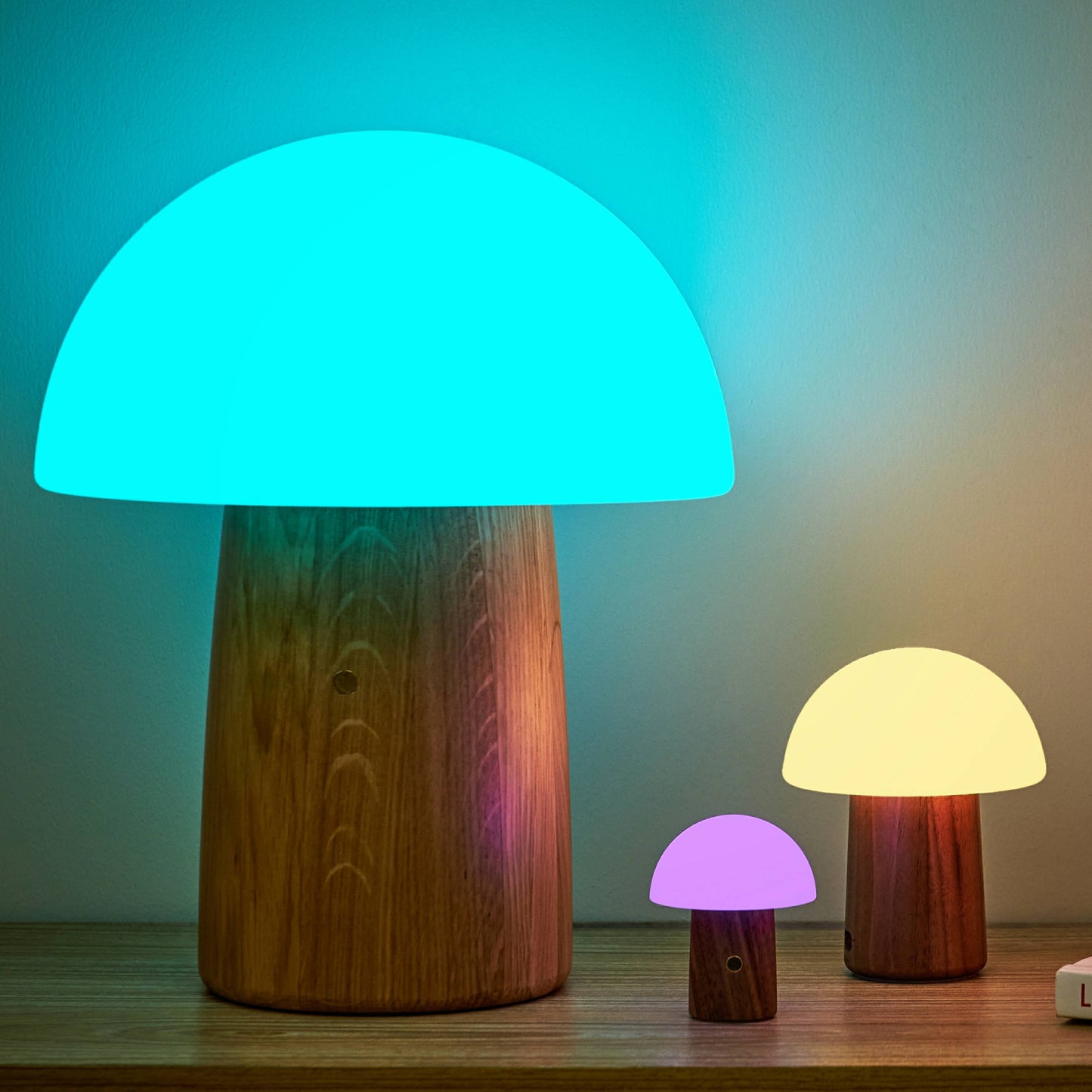 Alice Mushroom Lamp (Super Mini Size): Super Mini /Walnut