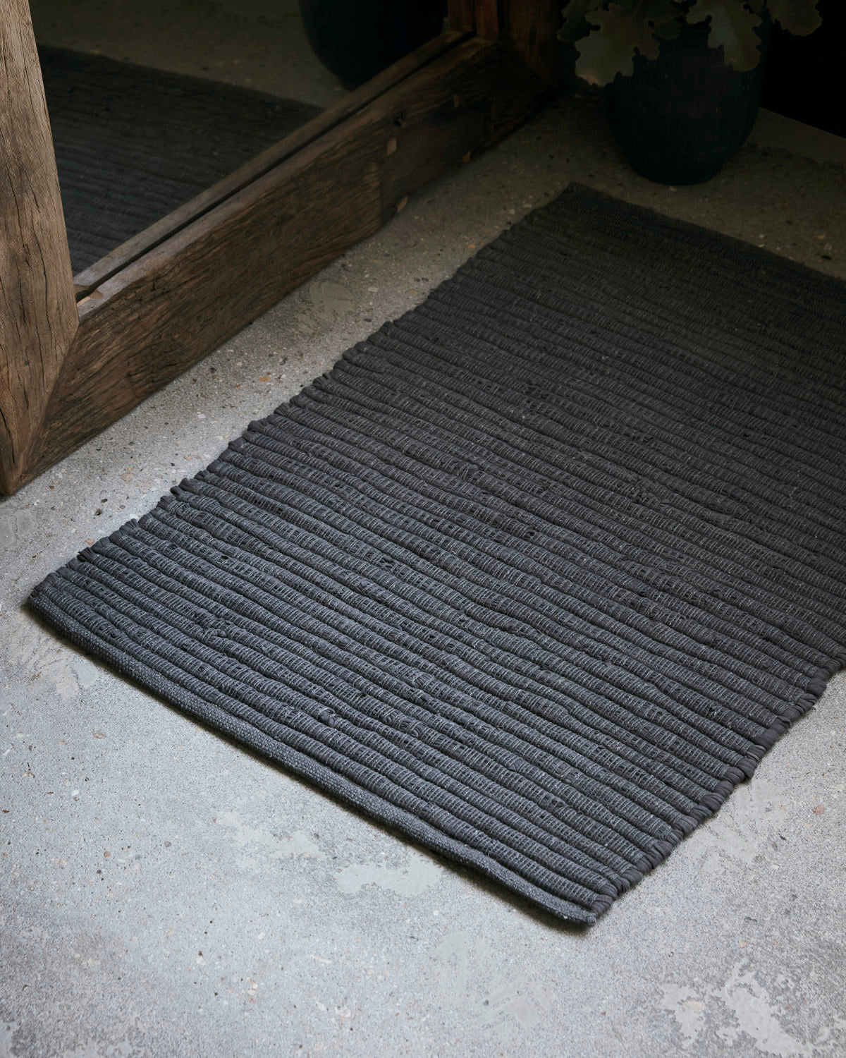 Rug 'Chindi' Grey 90 x 60cm