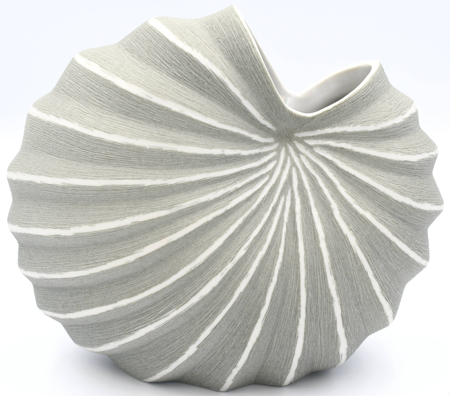 1280GREY17 PALM S - GREY17 Porcelain bud vase