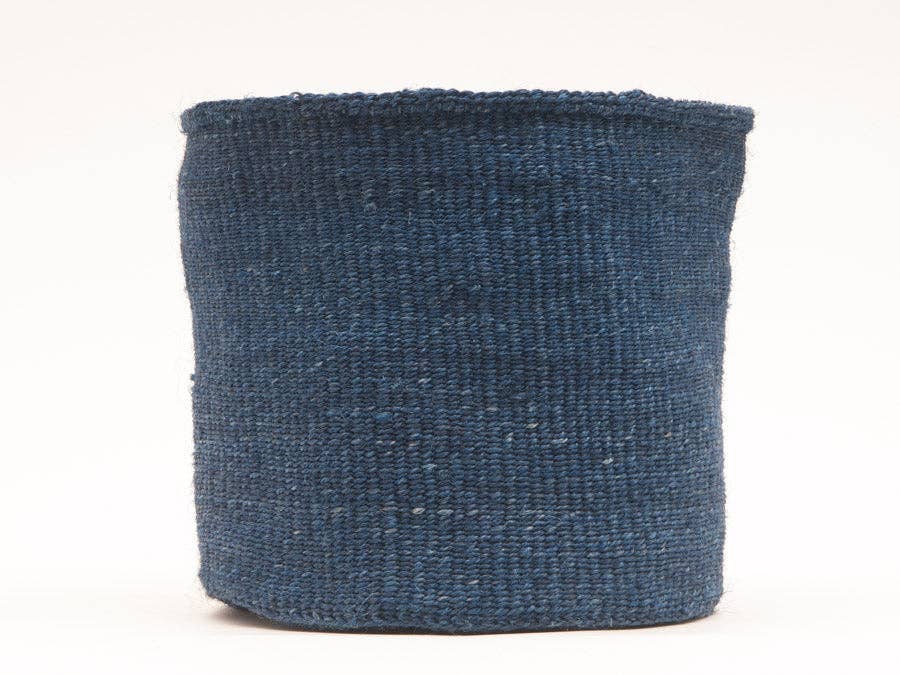 BLUU: Denim Blue Woven Storage Basket