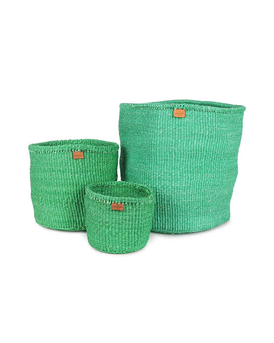 IVUMBU: Grass Green Woven Storage Basket