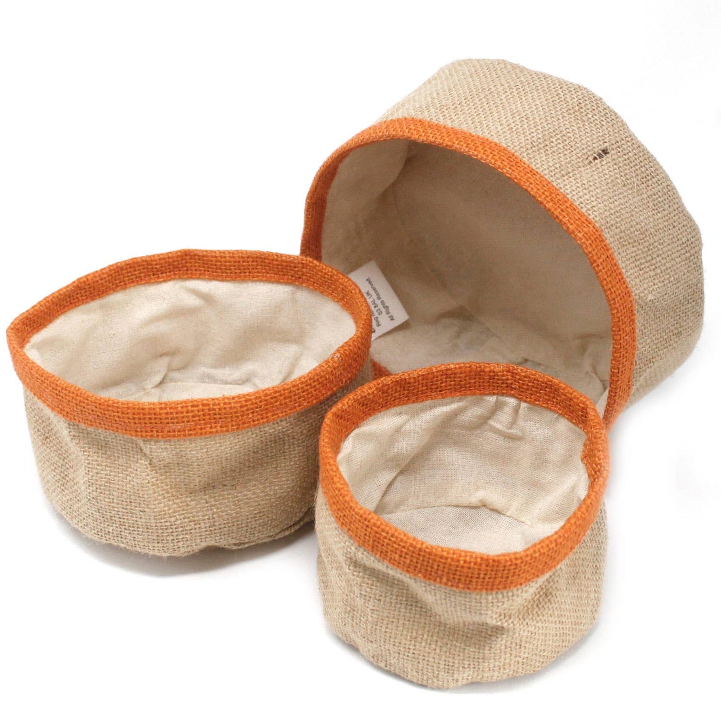 NATJB-02 - Set of 3 Natural Jute Baskets - Turmeric