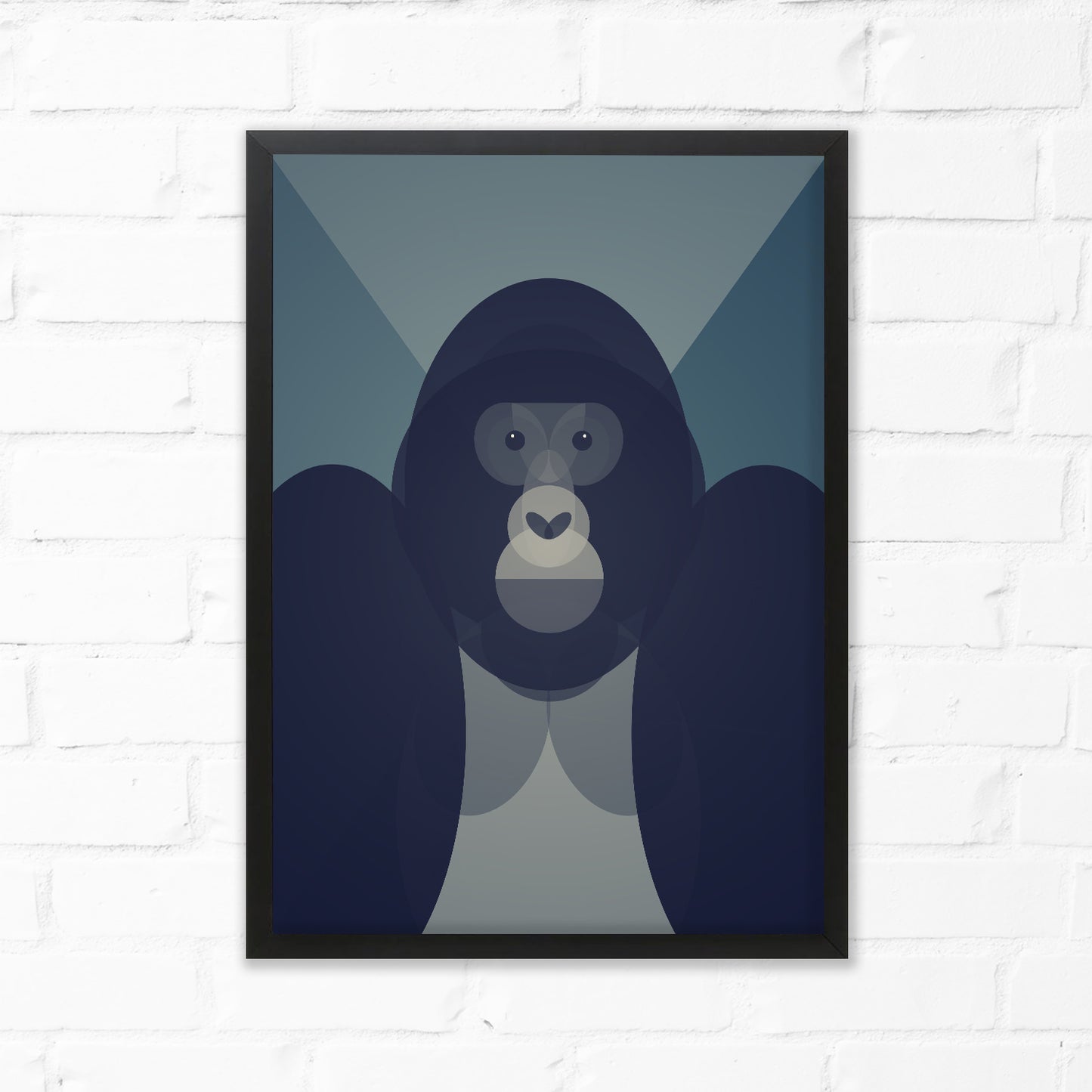Mid Century Gorilla Print 50 x 40cm Unframed