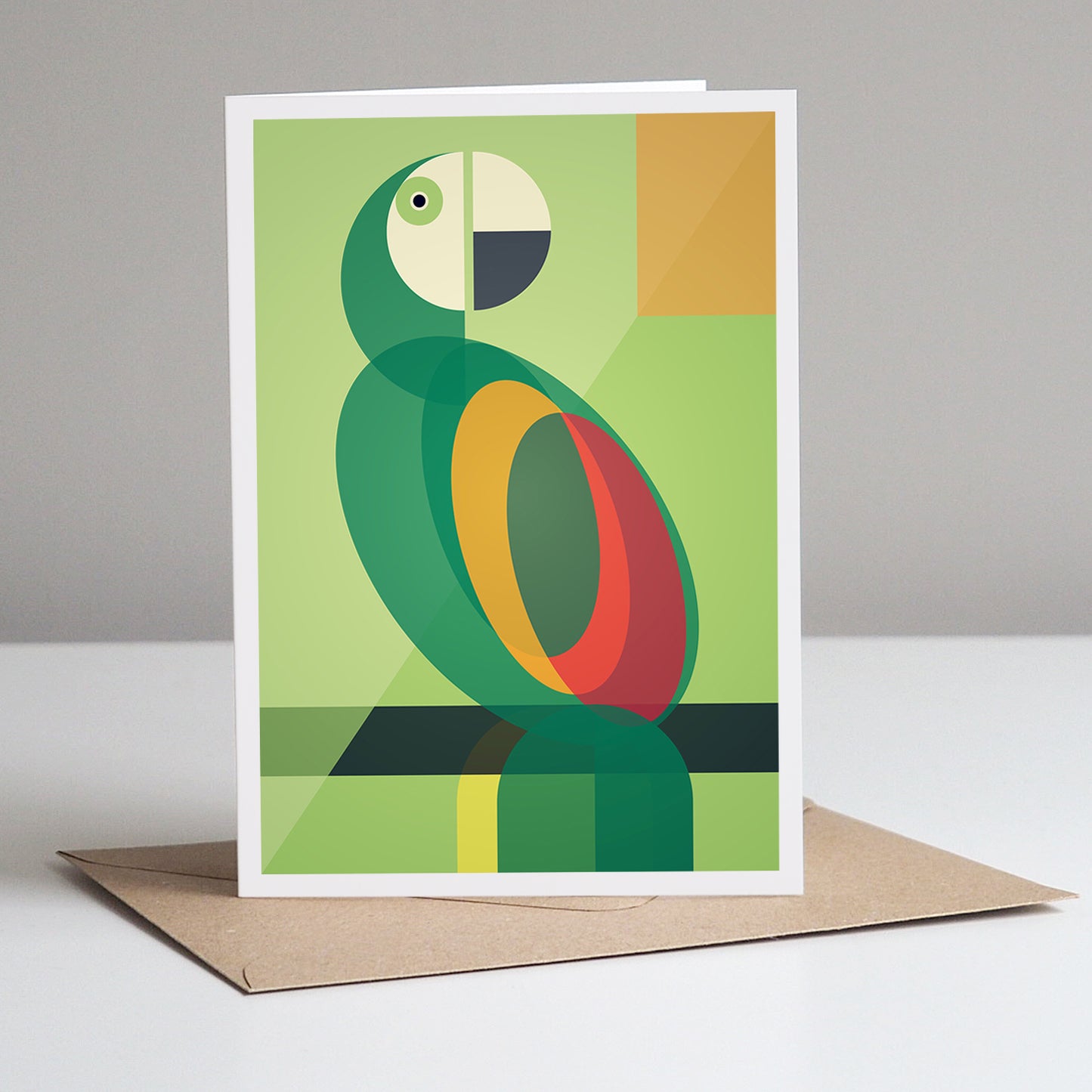 Tropical Birds Greeting Card Parrot