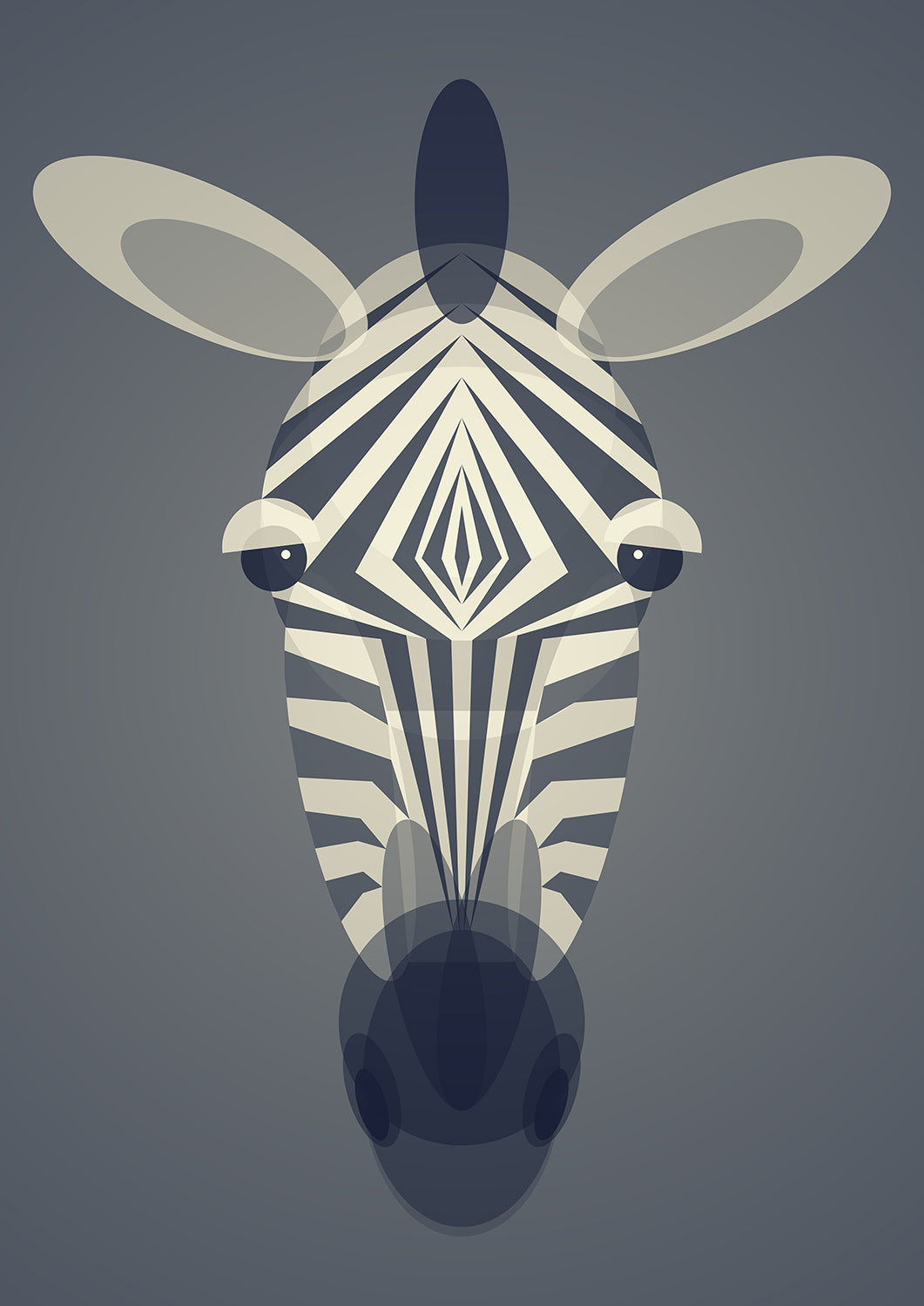 Mid Century Zebra Print 30 x 40cm
