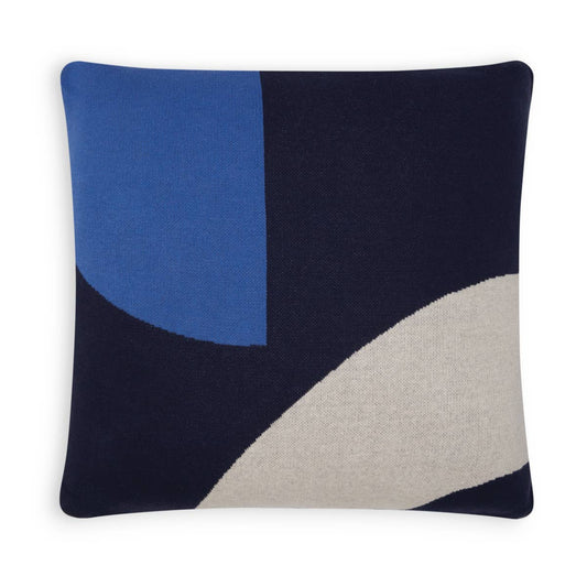 Cotton Knit Throw Pillow/Cushion - Ilo Navy