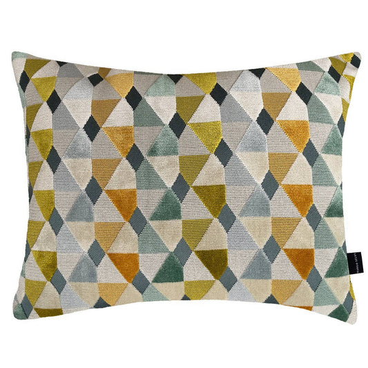 Rectangle Pillow Orange & Green Velvet | Marvin Chartreuse