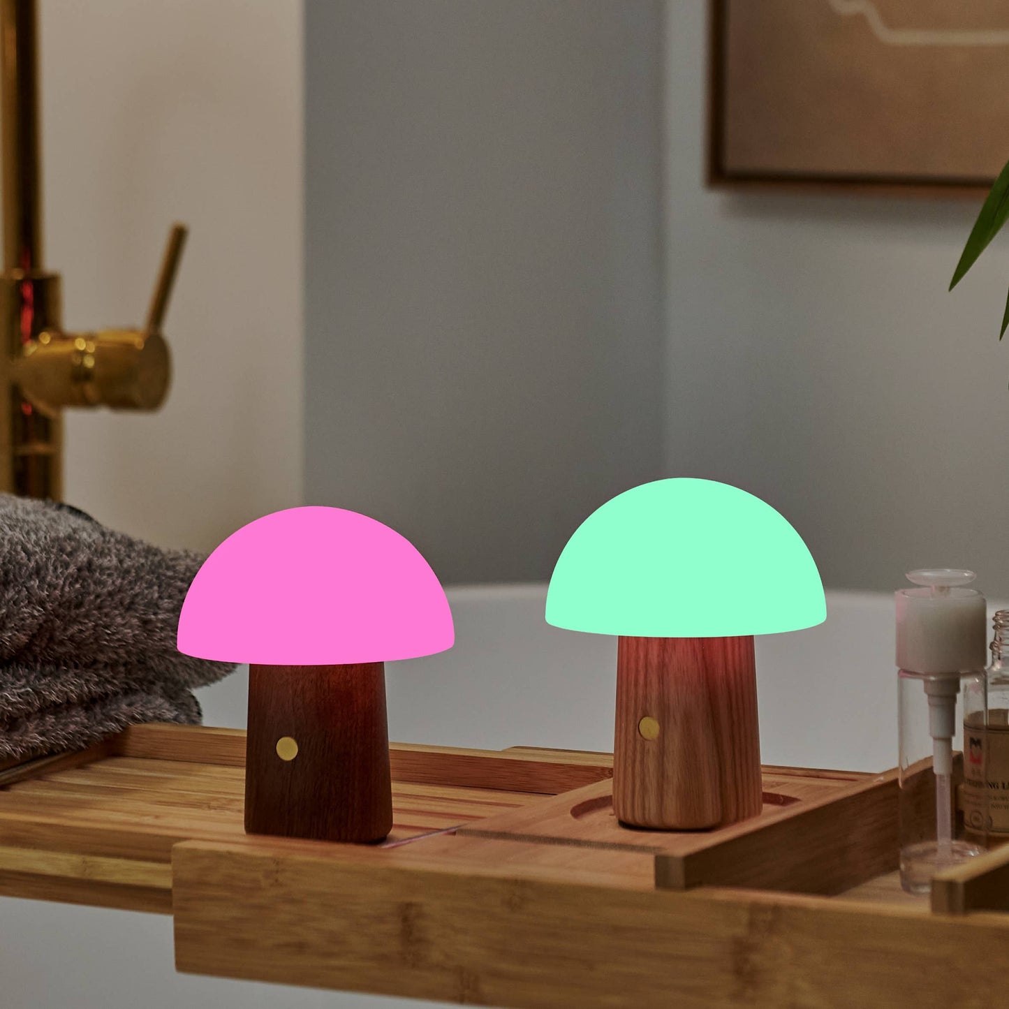 Alice Mushroom Lamp: Walnut / Mini