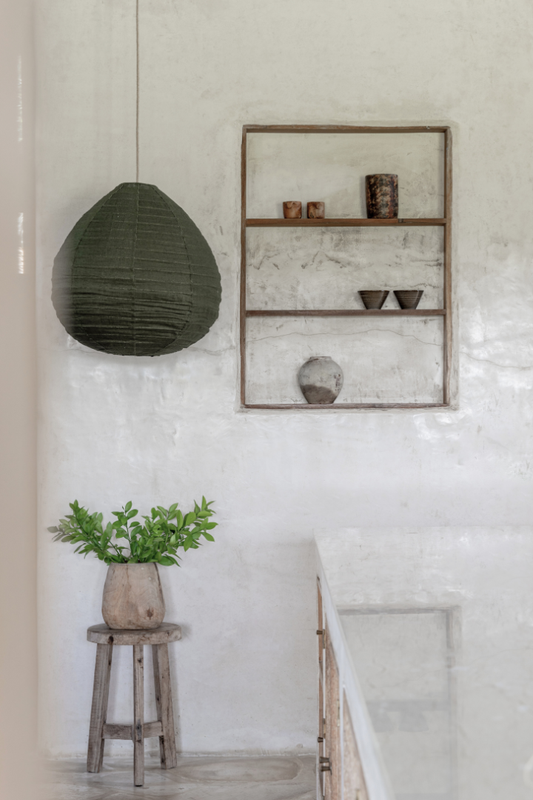 Linen Light Shade - Parlour Shape: Forest / 50cm / Fringed