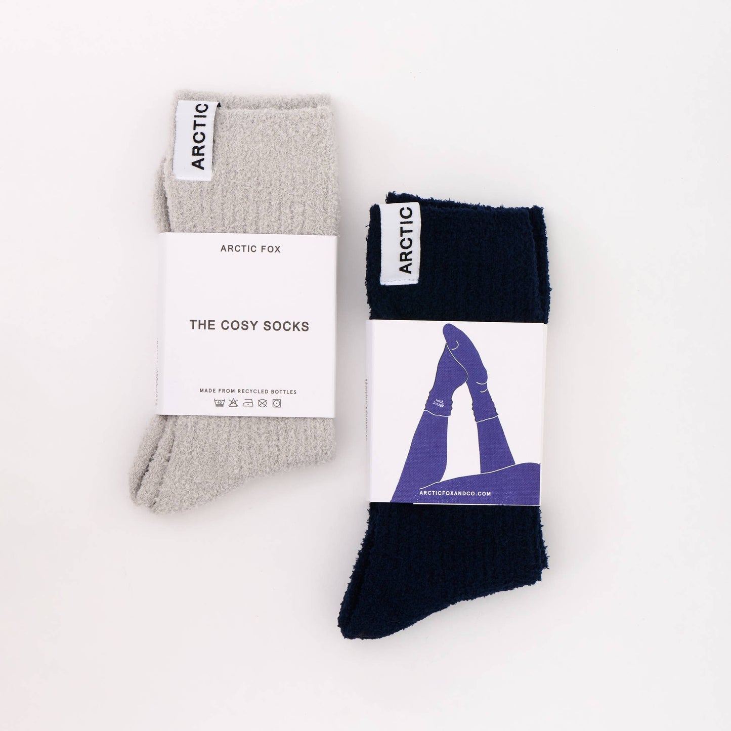 Cosy Socks - 100% Recycled - White - AW25