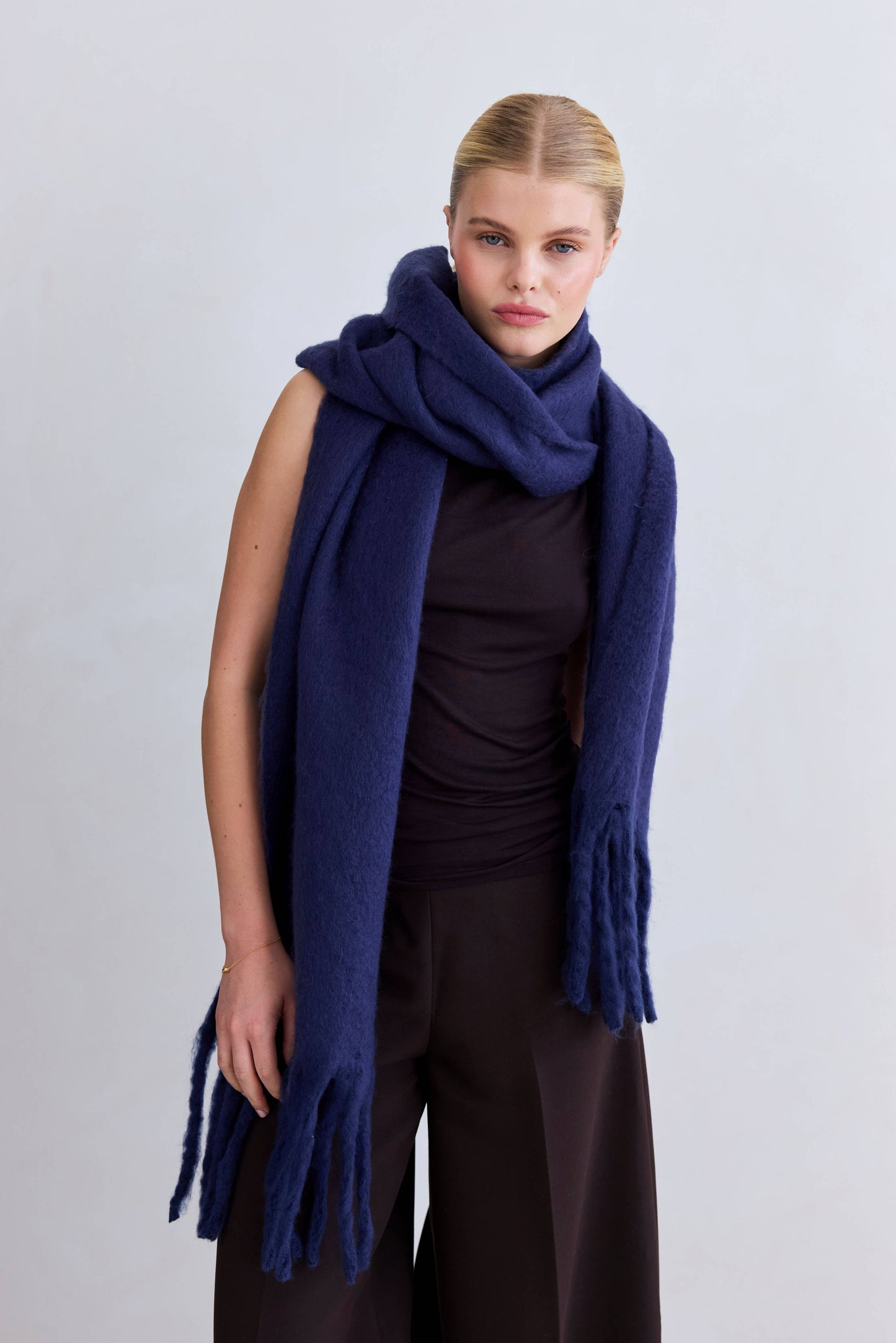 The Reykjavik Scarf - 100% Recycled - Midnight Blue - AW25