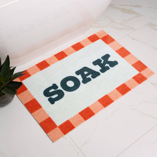 Dip & Drip Nylon Printed Bathroom Bright Soak Border