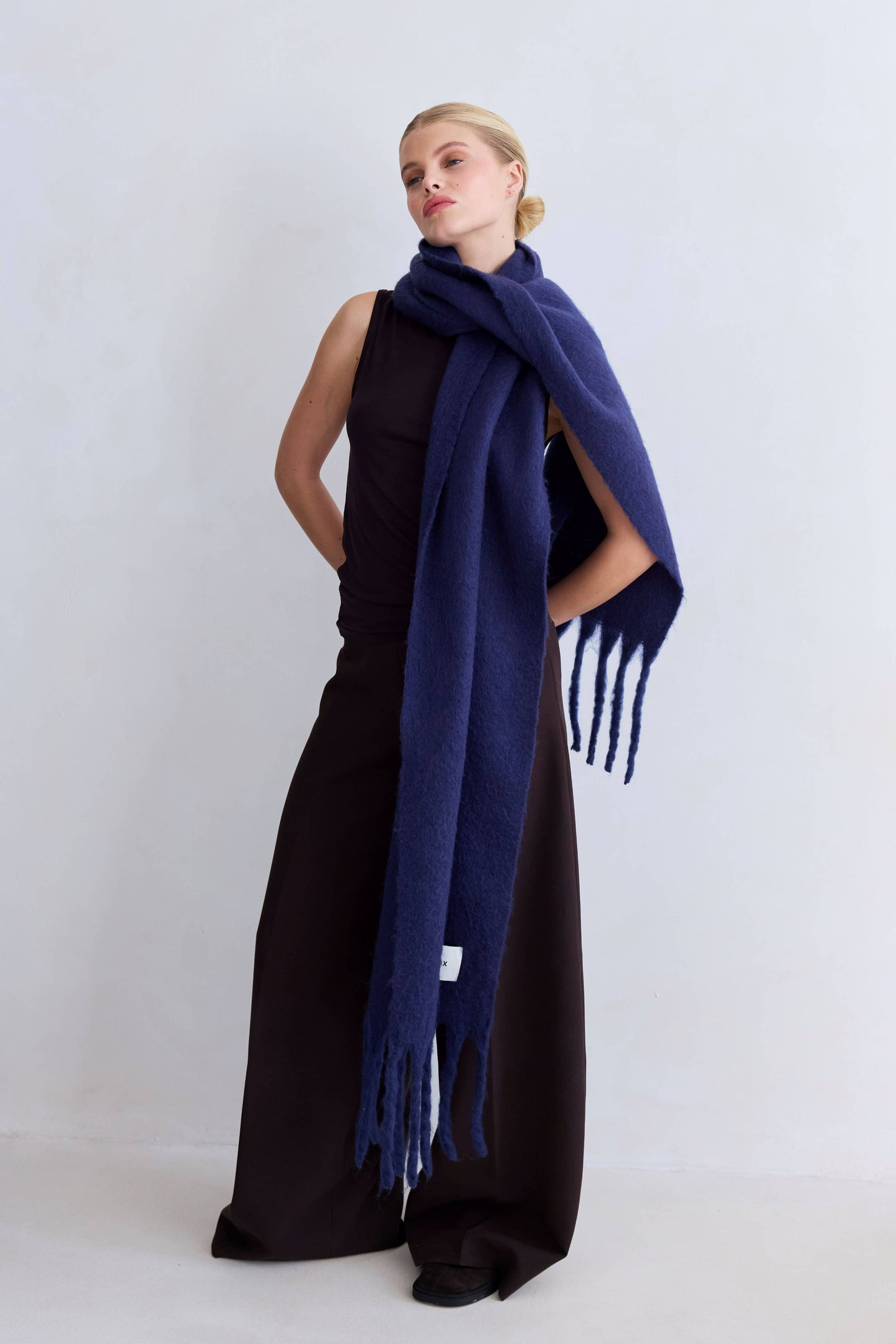The Reykjavik Scarf - 100% Recycled - Midnight Blue - AW25