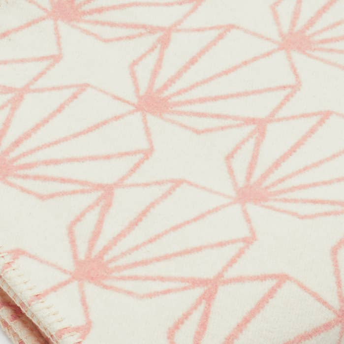 Pink Shell Recycled Cotton Baby Blanket
