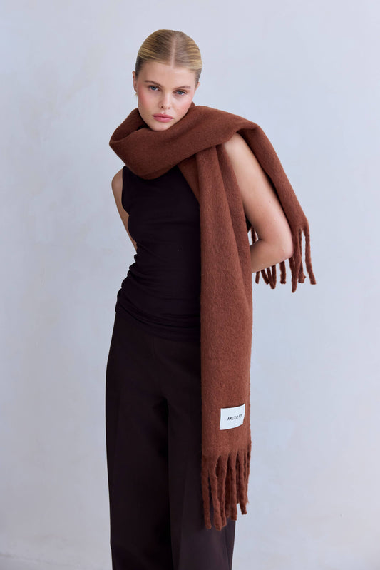 The Stockholm Scarf - 100% Recycled - Sepia - AW25