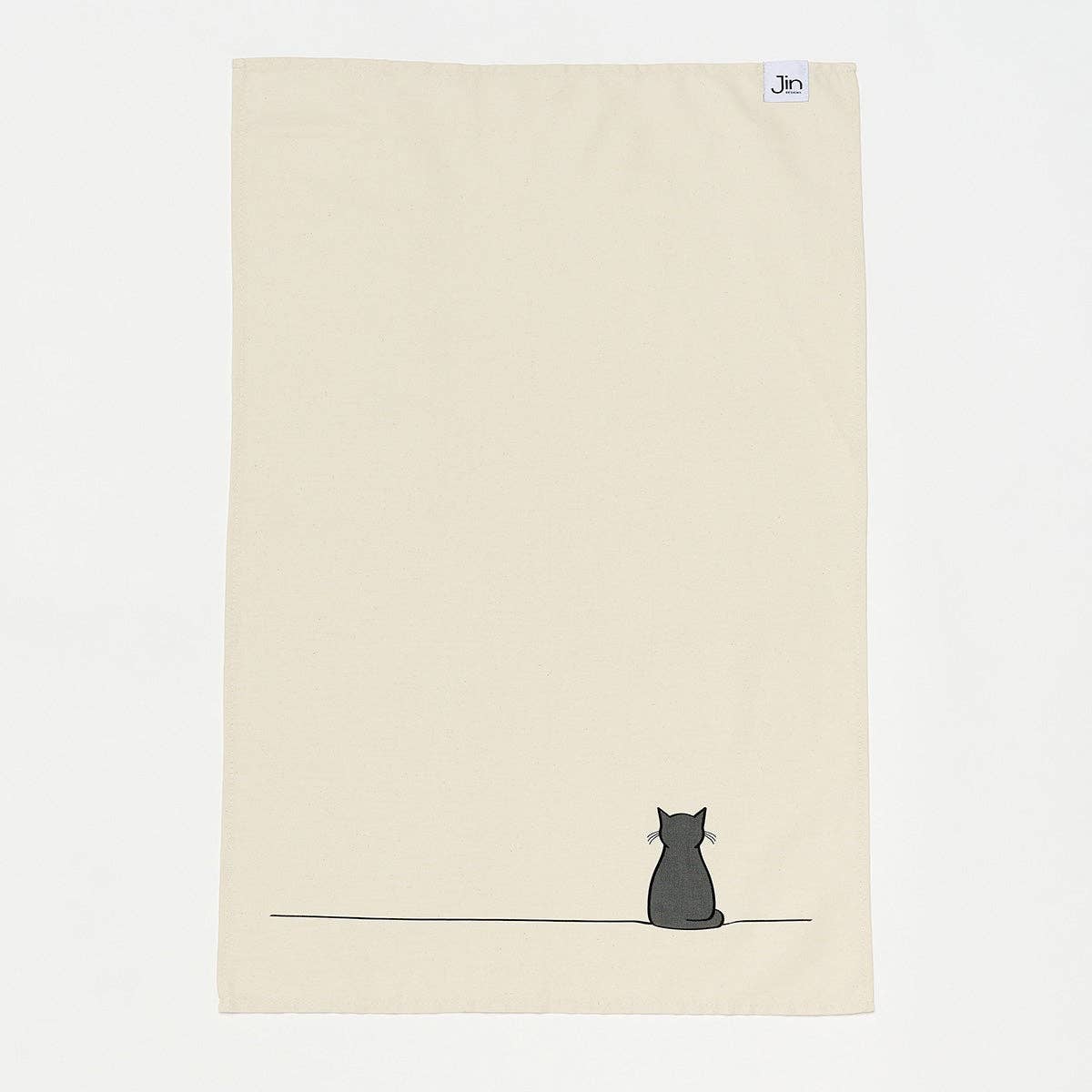 Jin Designs - Sitting Cat Tea Towel