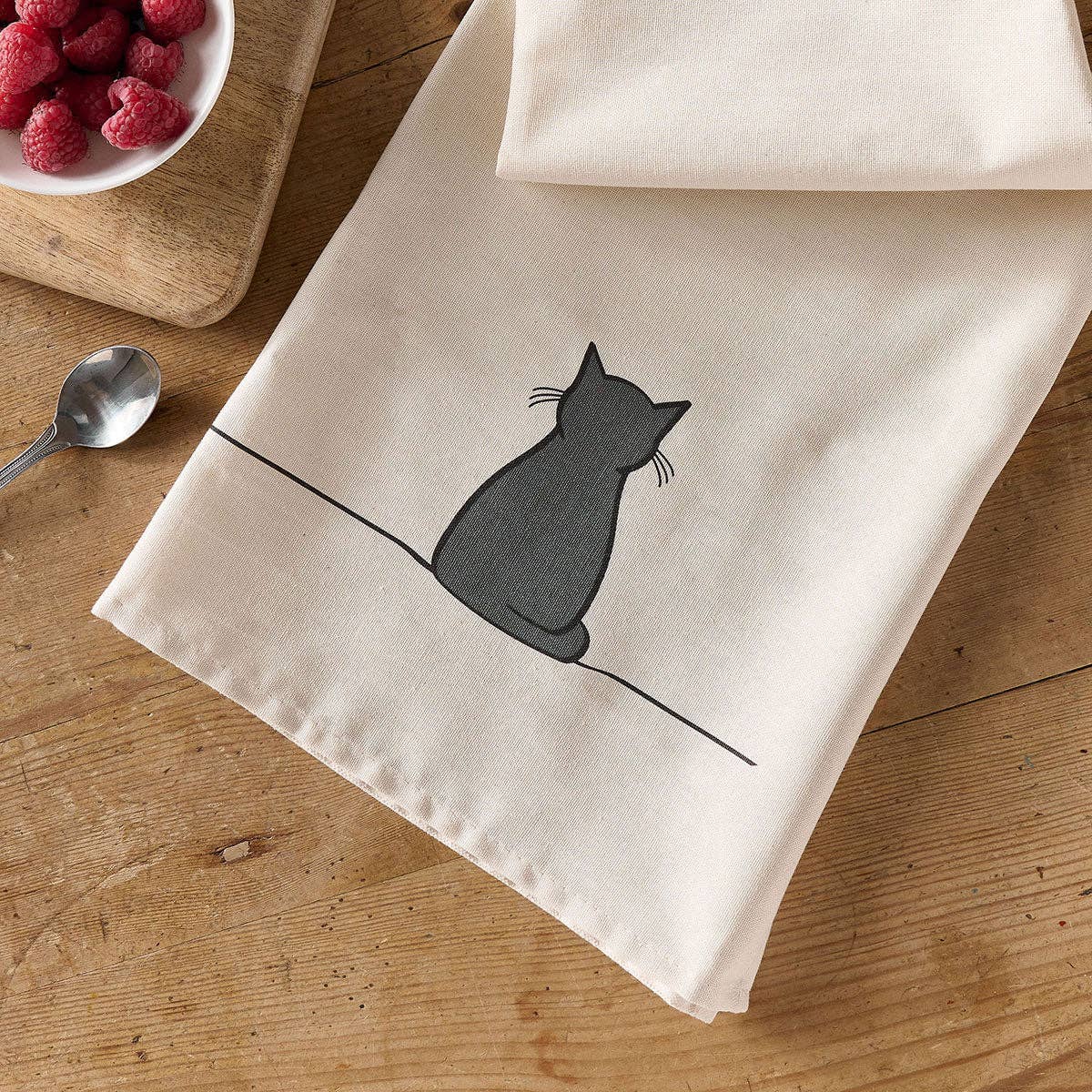 Jin Designs - Sitting Cat Tea Towel