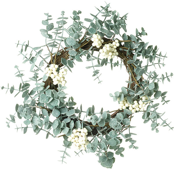 White Berry Eucalyptus Wreath