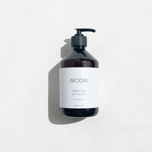 MODM Hand + Body Lotion w/ Aloe + Green Tea - Neroli + Rose