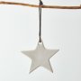 White ceramic star hanger 10cm