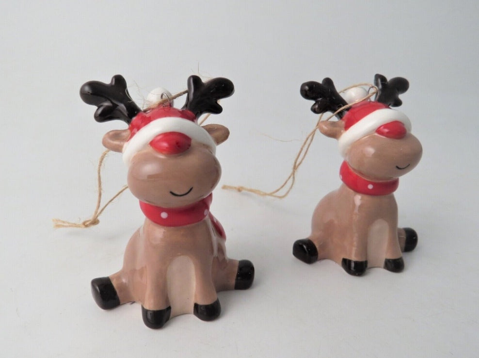 Ceramic gonk reindeer hanger