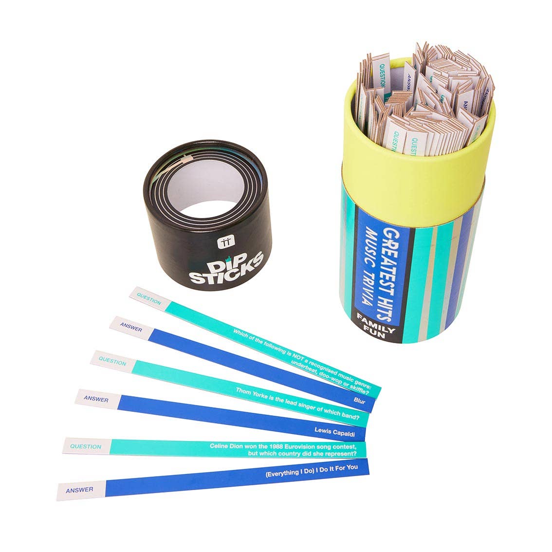 Talking Tables UK - Disco Dipsticks Music Trivia | Card Game | 160 Cards |