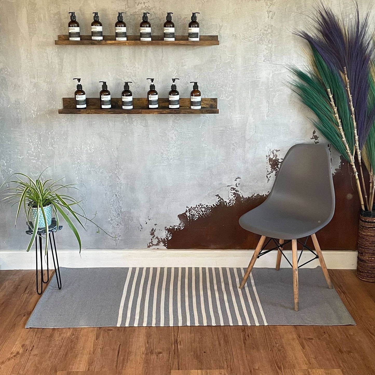 Ancient Wisdom - Indian Cotton Rug - 70x170cm - Grey