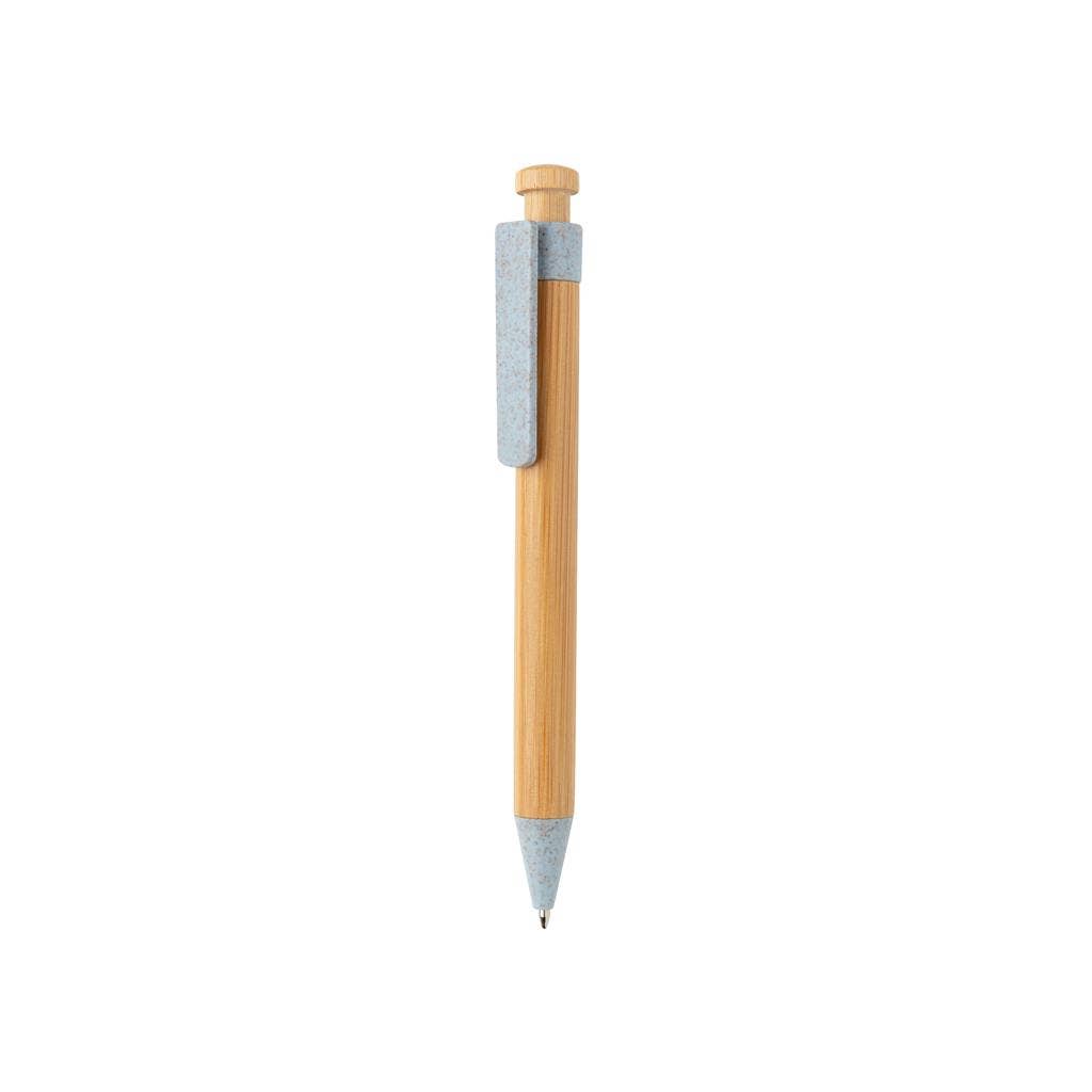 Bamboo Pen With Wheatstraw Clip: Black