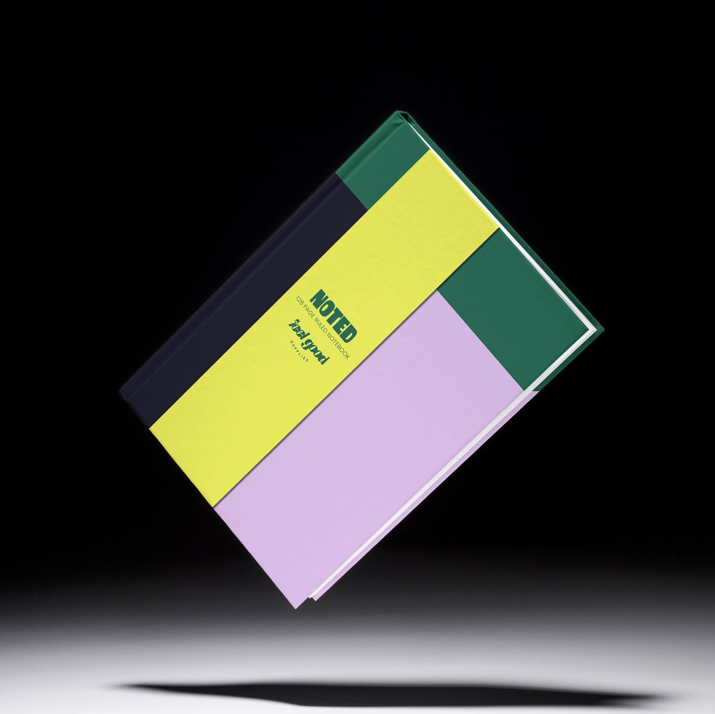 Feel Good Supplies - Colourblock A5 Hardback Notebook | Green and Lilac