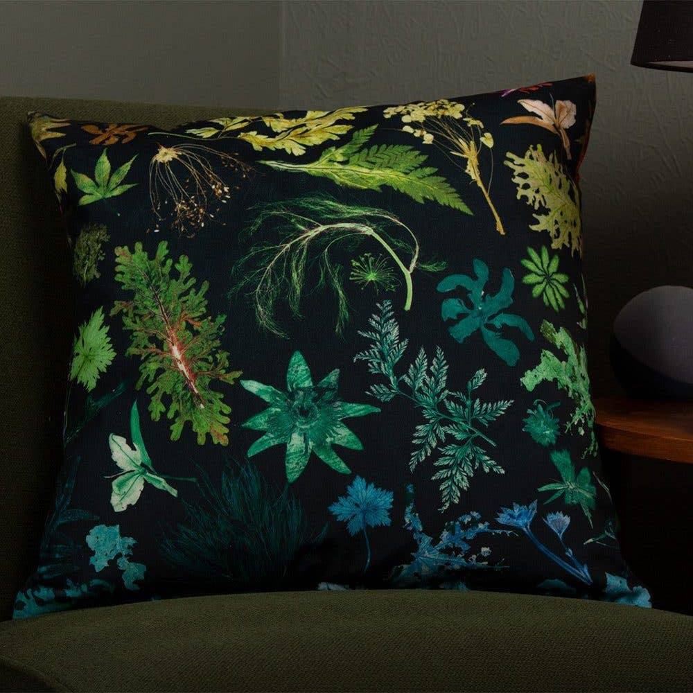 Specimen Study Cool Rainbow Floral Print Cushion