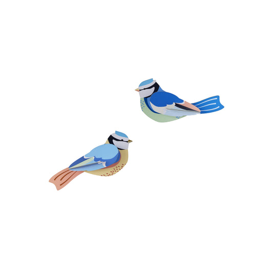Garden Birds Wall Art Blue Tits