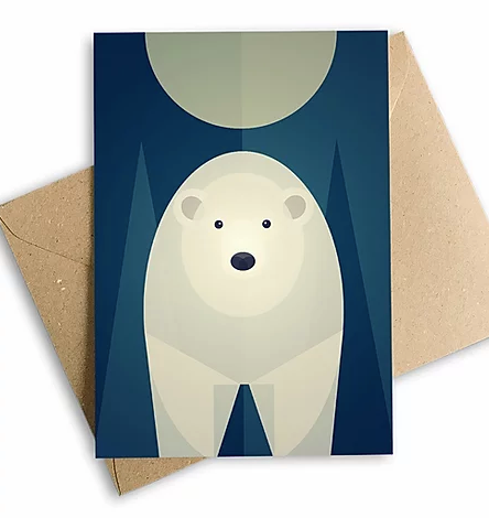 Polar Bear-greetings-card-eco-friendly