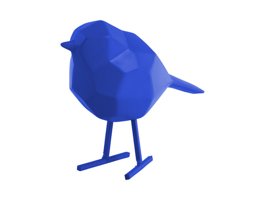Origami Bird statue small Blue