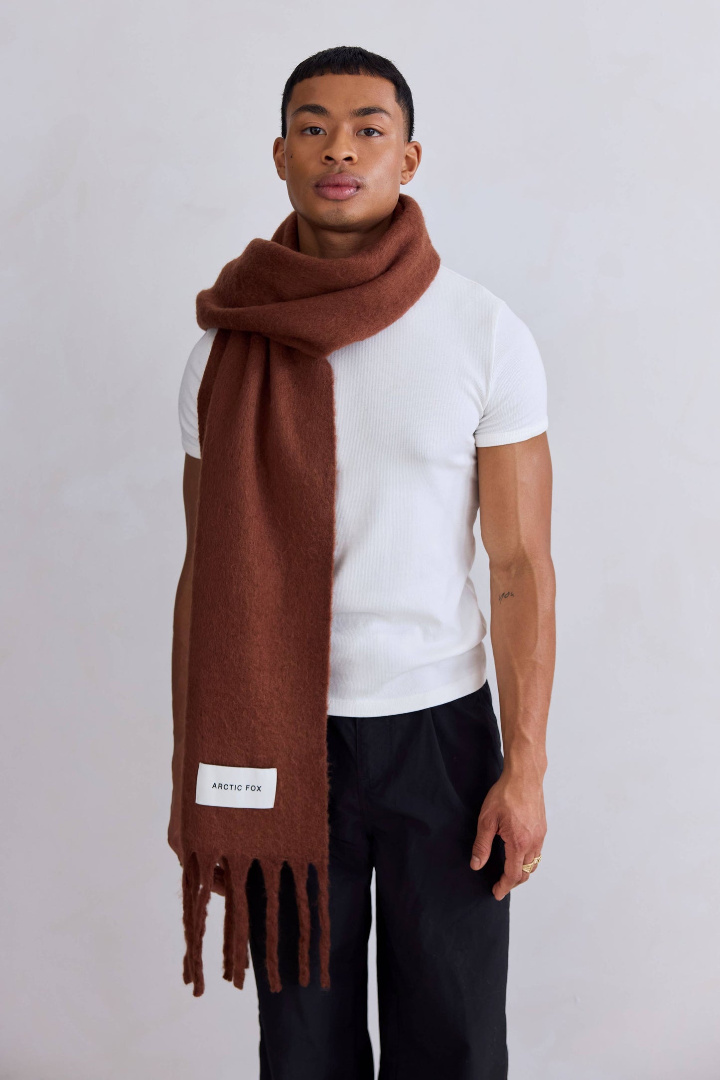 The Stockholm Scarf - 100% Recycled - Sepia - AW25