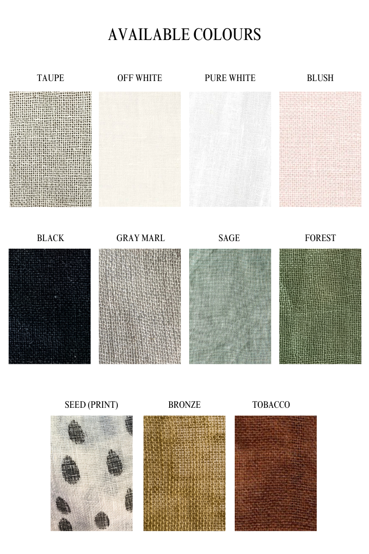 Linen Light Shade - Labu Shape : Forest / 80cm / Fringed